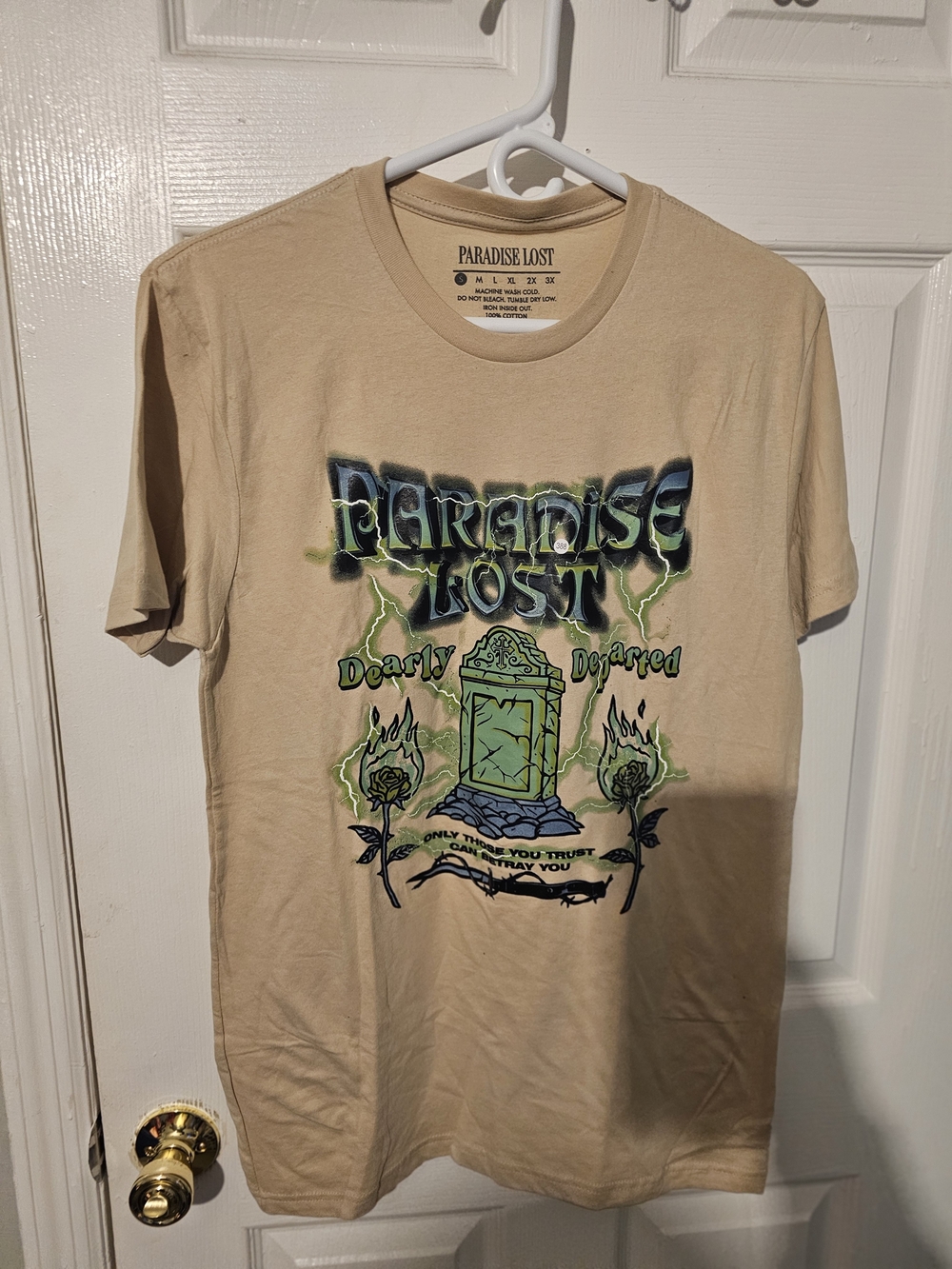 Men's Beige Paradise Lost Graphic Tee